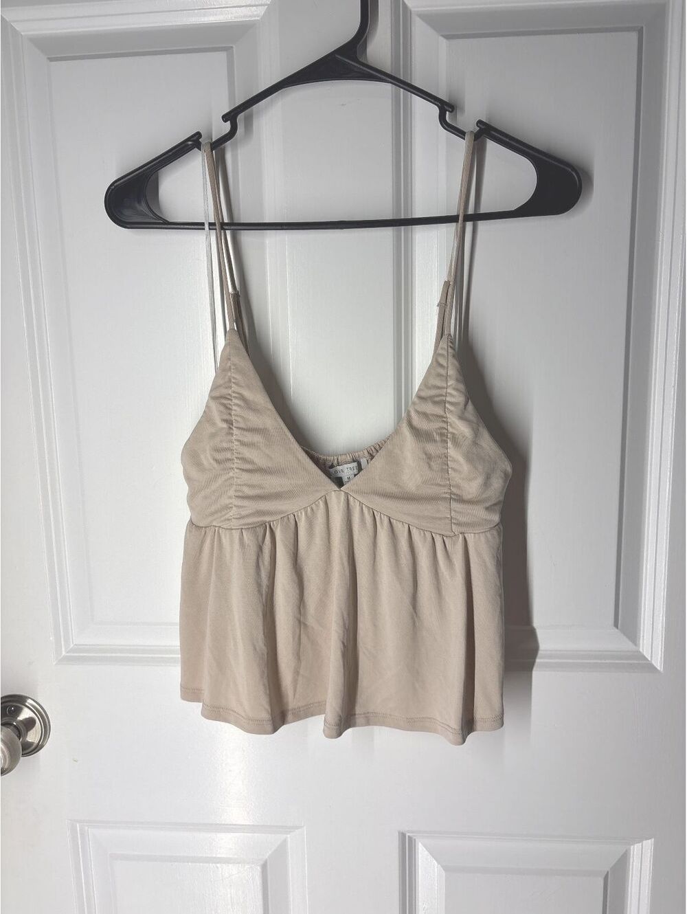 Y2K Babydoll Festival Minimalist Clean Girl Love Tree Medium Cropped Tank